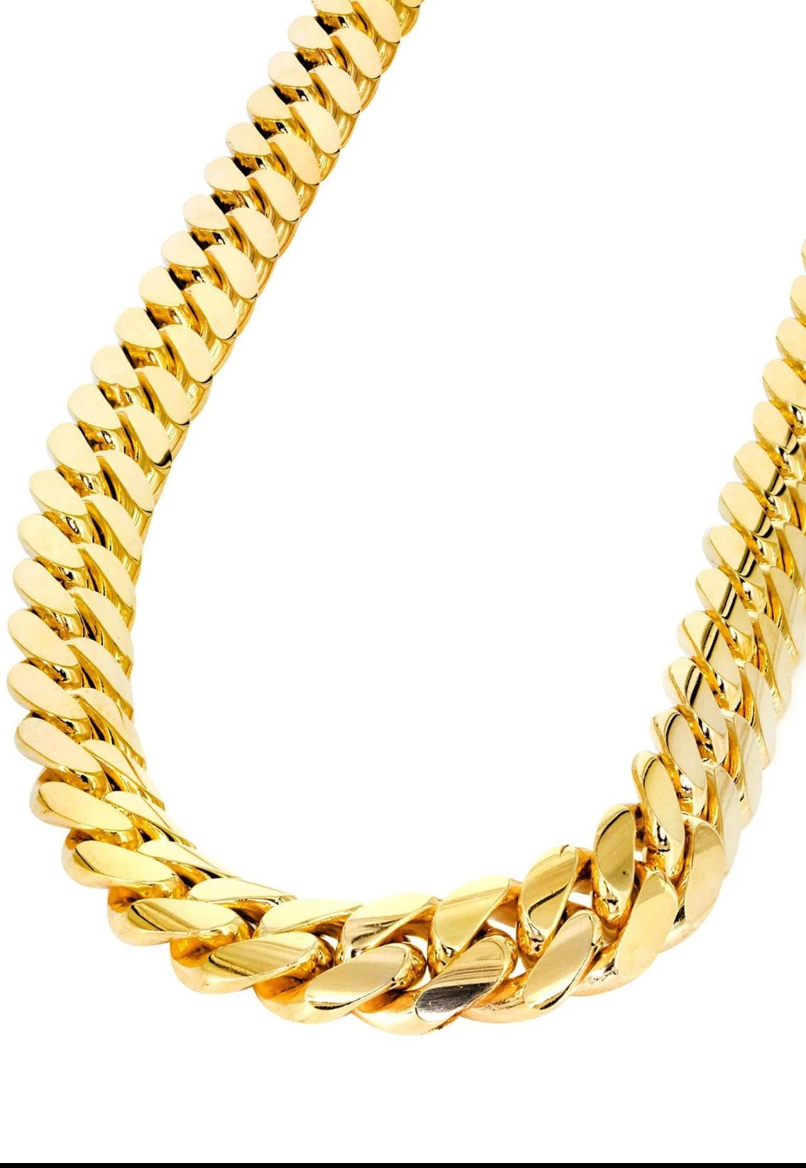 mm Chains – Bold &amp; Statement-Making ● 14K Miami Cuban Link Chain - 10mm ○ Price:
