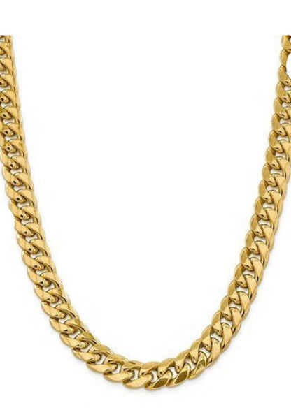mm Chains – Luxurious &amp; Eye-Catching ● 14MM Cuban Link Chain 14K Yellow Gold semi solid ○ Price: