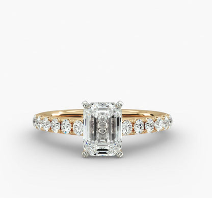 Diamond Engagement Ring In Princess cut 14KT Yellow Gold (1/2 Ct. Tw.)