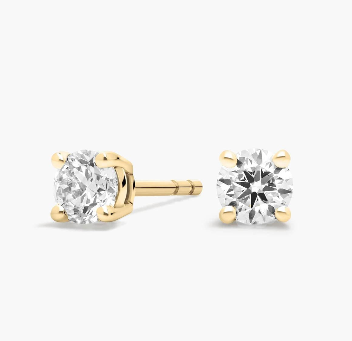 Diamond Stud Earrings In 14k Yellow Gold (0.2Ct. Tw.)